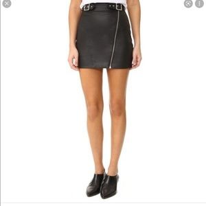 NWT Capulet x Revolve black leather mini skirt M